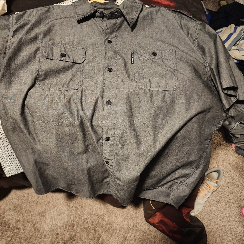 Gray ECHO Button-Up Shirt 2XL